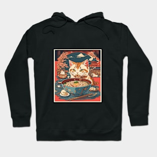 Cute Cat Eating Ramen Hoodie